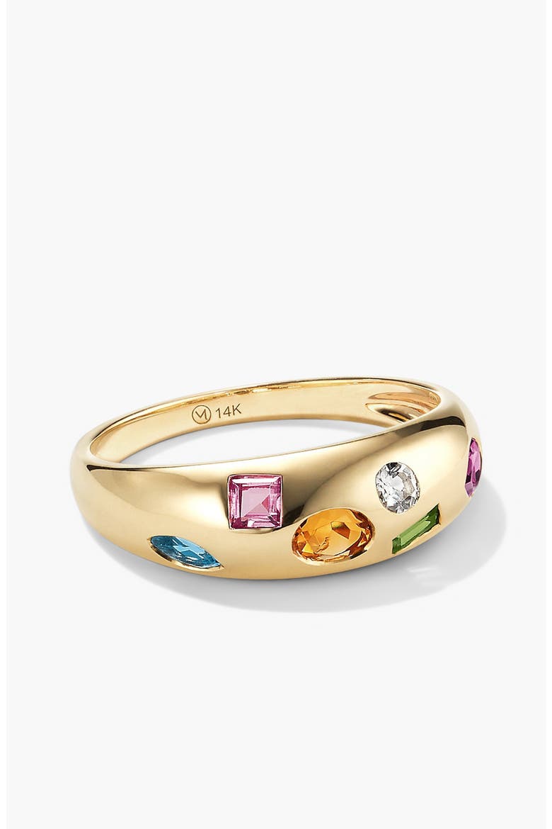 Toronto Mosaic Dome Ring, Alternate, color, Yellow Gold