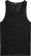 John Varvatos Broome Slim Fit Linen Tank