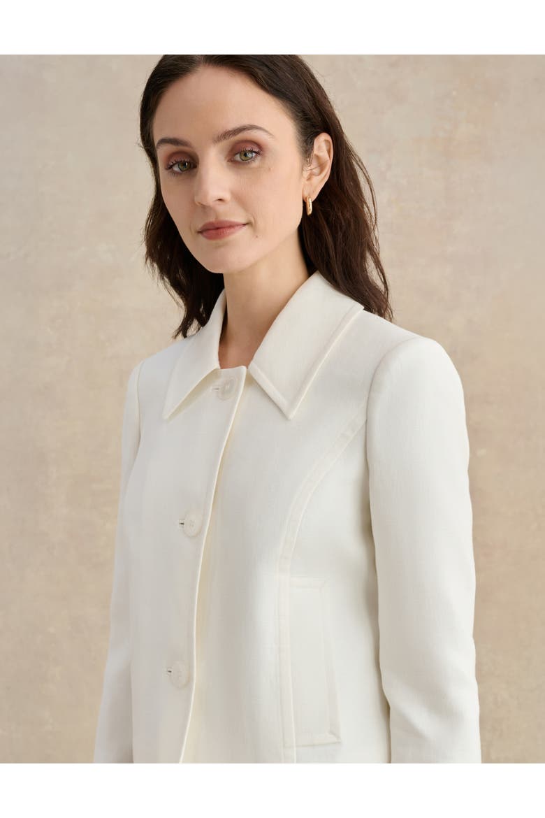 Adeen Linen Jacket, Alternate, color, Ivory