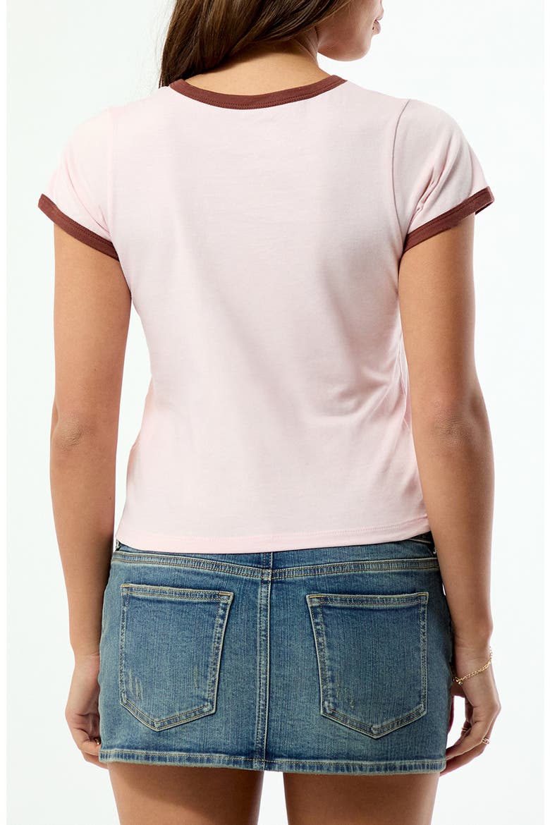 Sunset Skimmer Ringer Graphic T-Shirt, Alternate, color, PINK