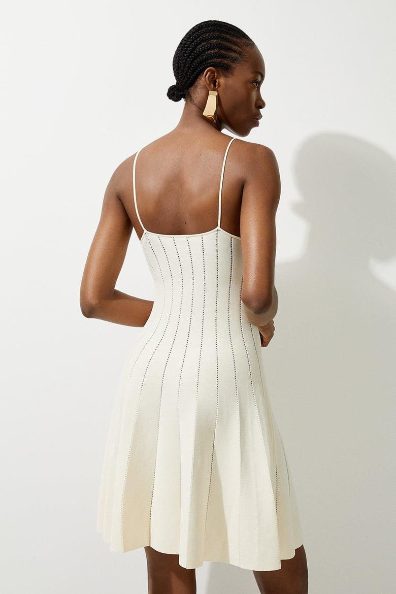 Sheer Knit Mini Dress, Alternate, color, Cream