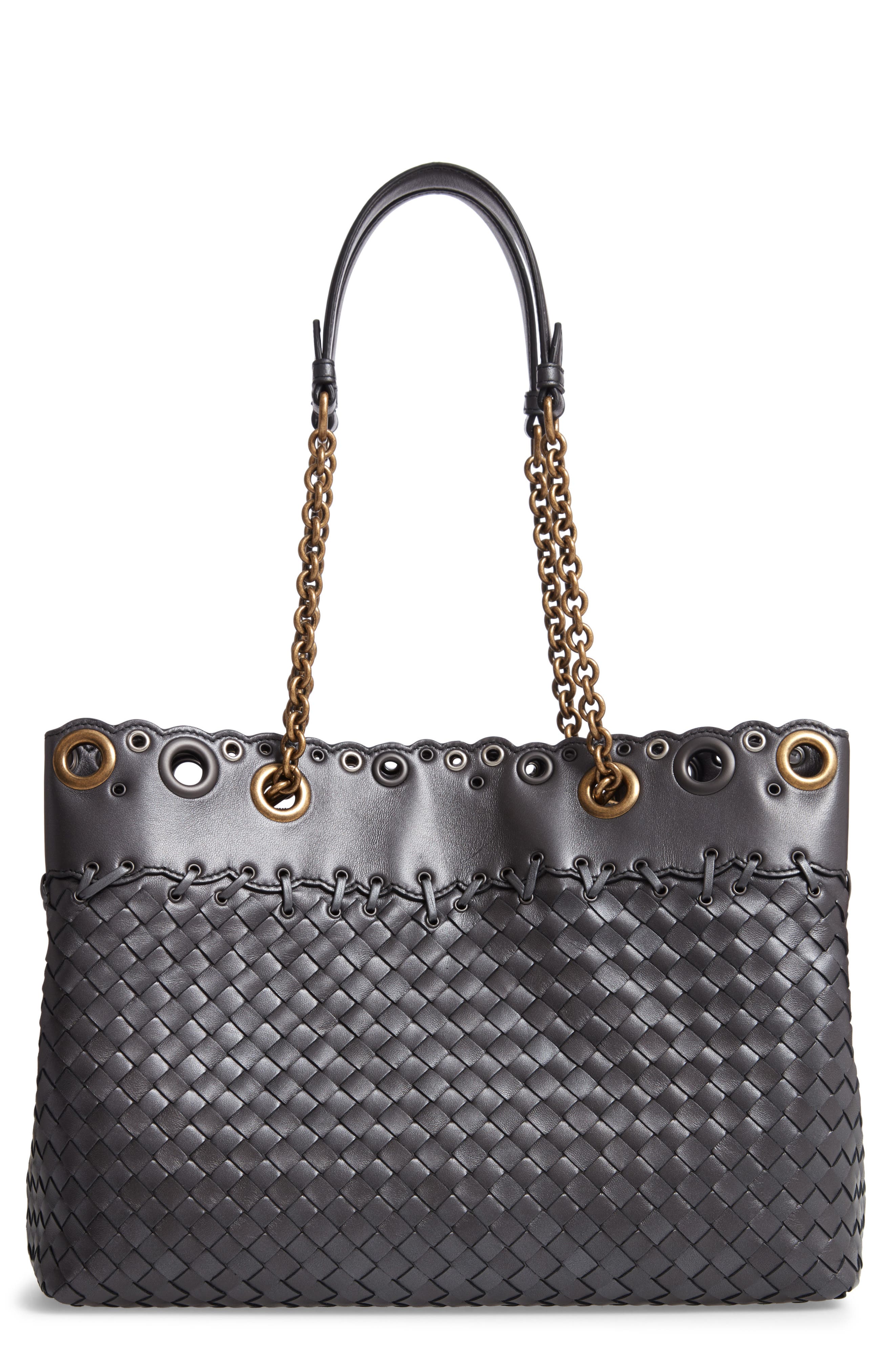 Bottega Veneta Intrecciato Leather Tote Bag, Main, color, 