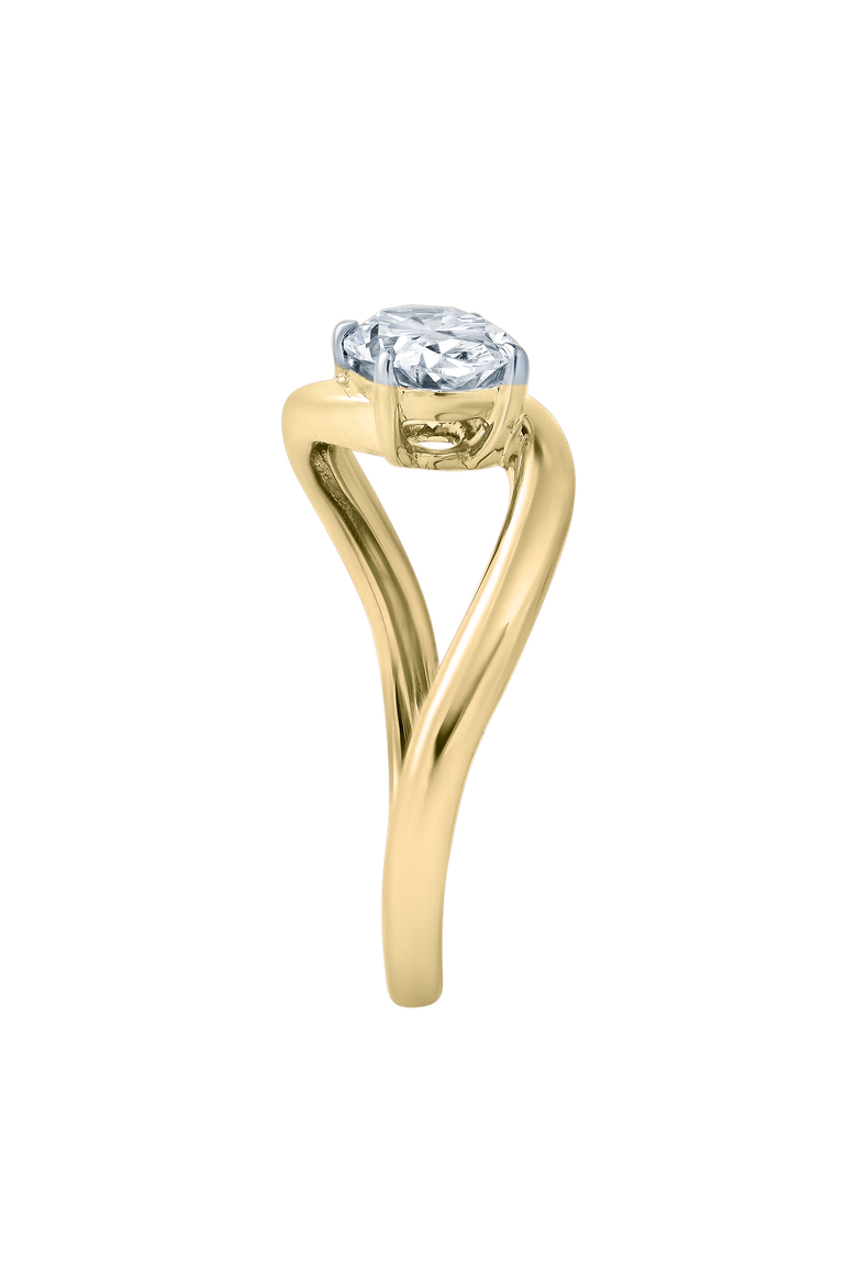 Lilian 1.5 Ct Oval Lab Grown Diamond Engagement Ring, Alternate, color, 14K Yellow Gold