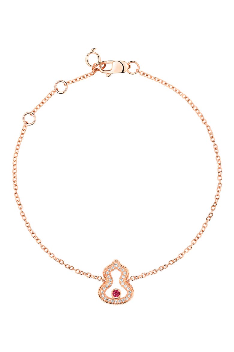 Wulu Diamond & Ruby Bracelet, Main, color, ROSE GOLD