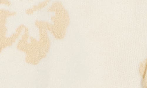 Cyrus Textured Floral V-neck Cardigan In Neutral