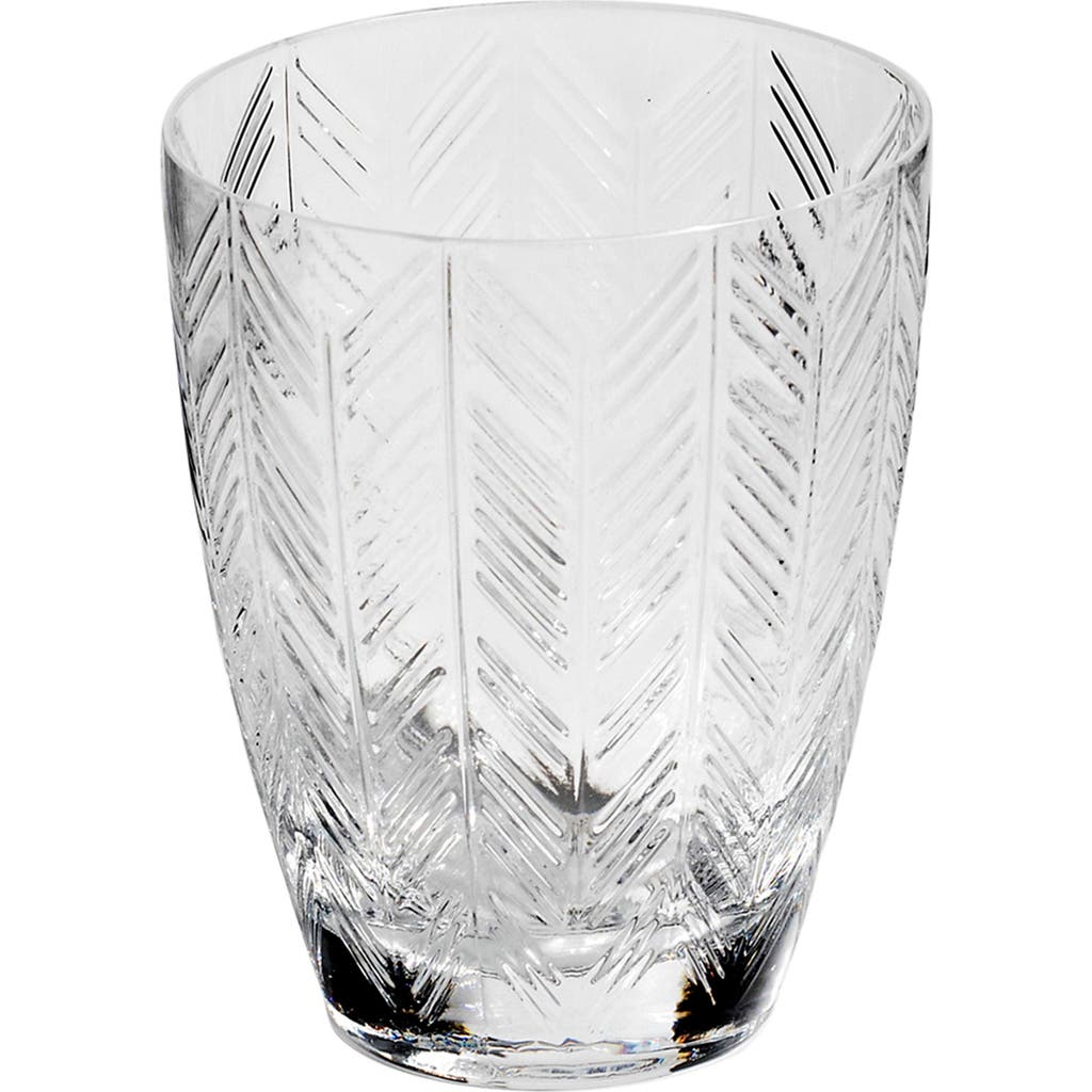 Missoni Home Tableware Water Glass Zig Zag Set Of 6 Transparent 11.8 Oz, Diam. 3.3", H 4"