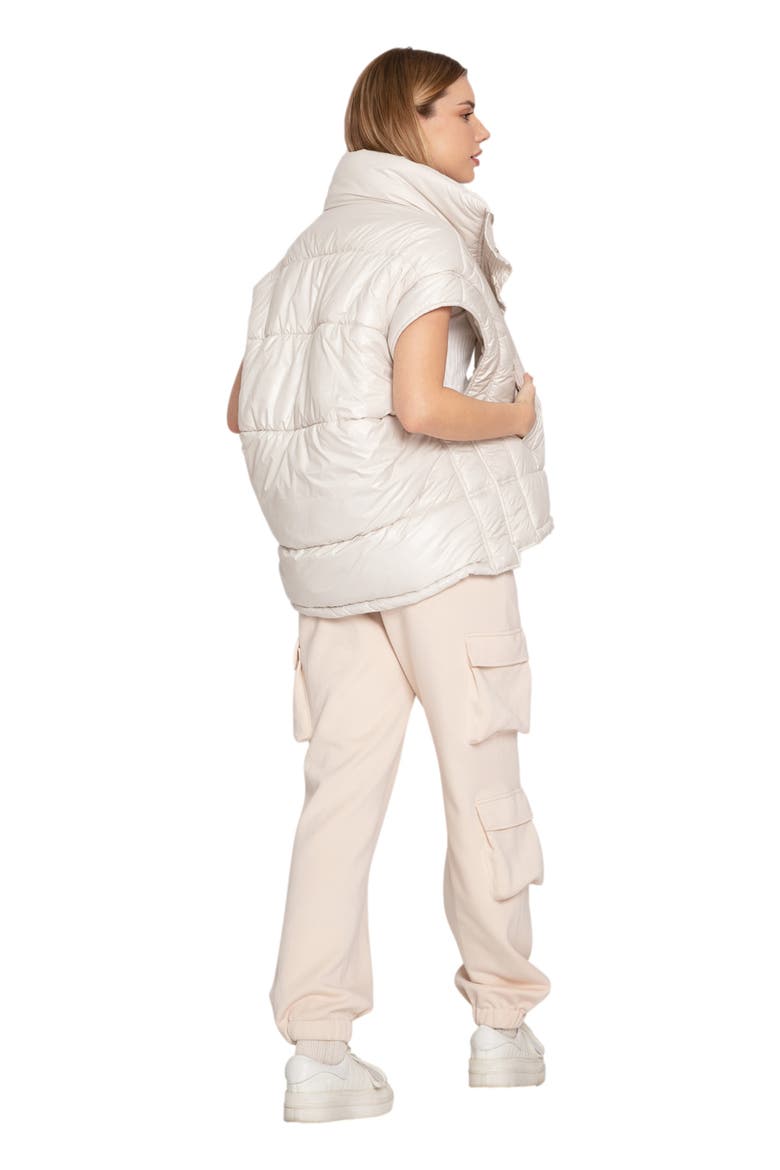 Hypnotized Quilted Puffer Vest, Alternate, color, Cream