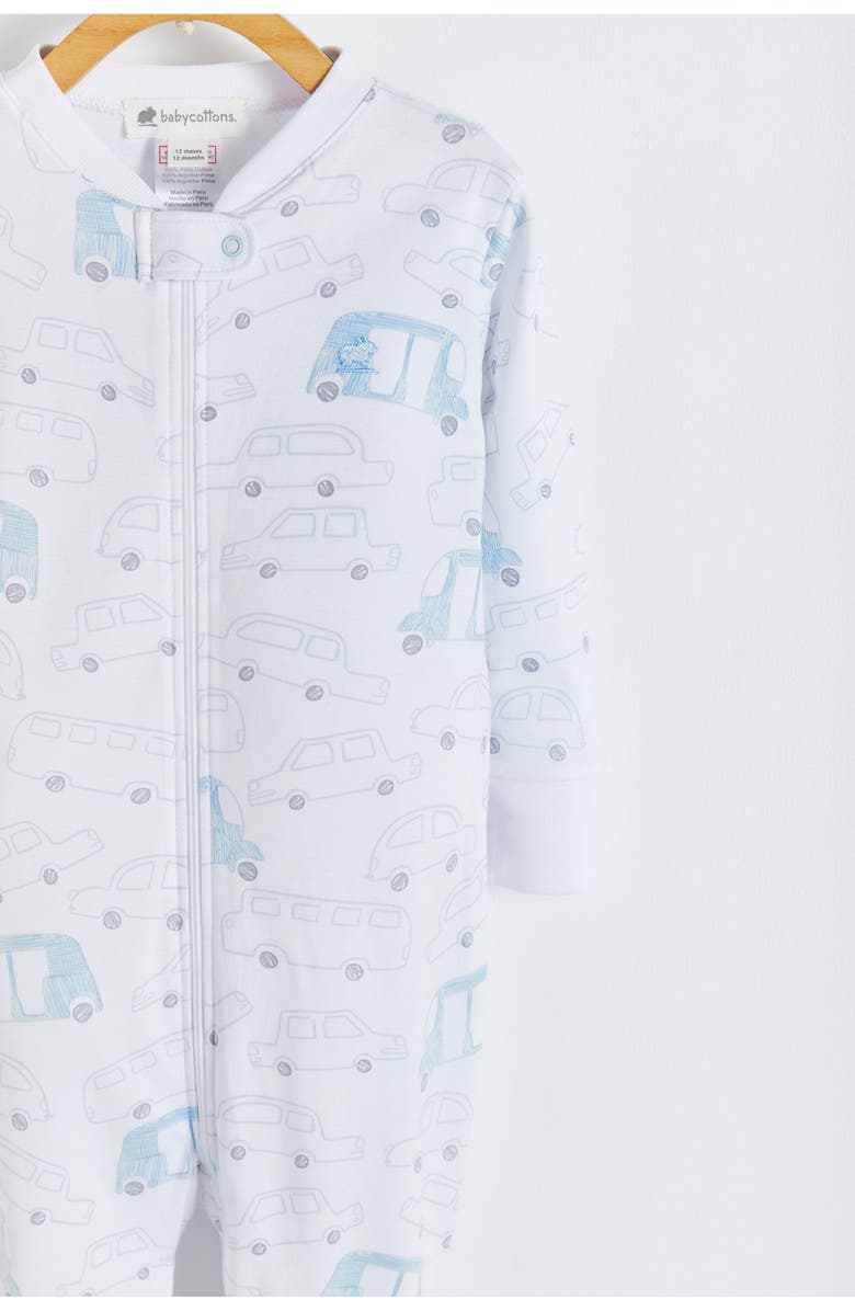 Babycottons Premium Peruvian Pima Cotton Tuc Snug Fit Zip Footed Pajama for Infant, Alternate, color, 