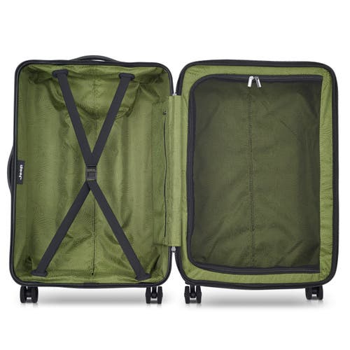 Jeep Jh004c Checked-medium 24 Inch Hardside Expandable Luggage With Spinner Wheels In Black