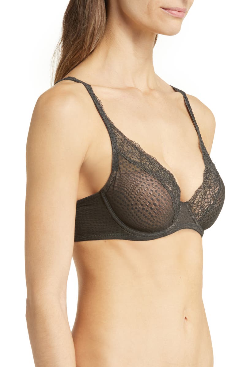 Natori Beyond Underwire Contour Bra, Alternate, color, Coal/ Buff