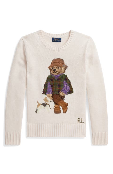 Kids' Polo Bear Cotton Sweater