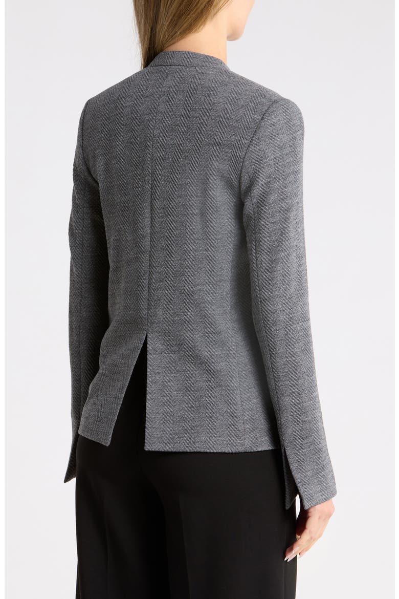 Jemma Collarless Herringbone Blazer, Alternate, color, GREY