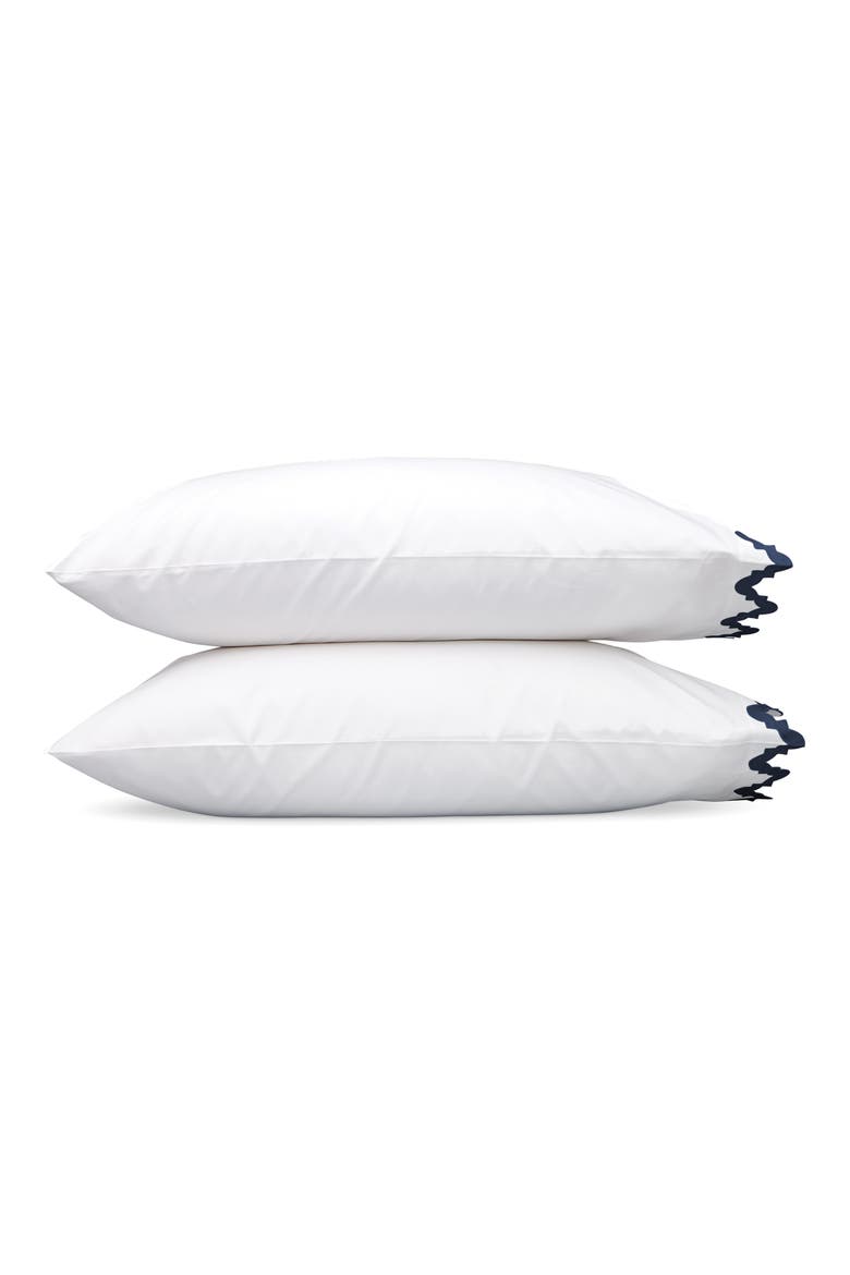 Aziza Set of 2 Pillowcases, Main, color, NAVY