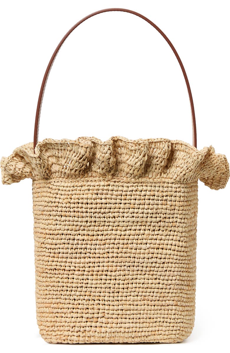 Loeffler Randall Laith Raffia Bucket Bag, Main, color, Natural