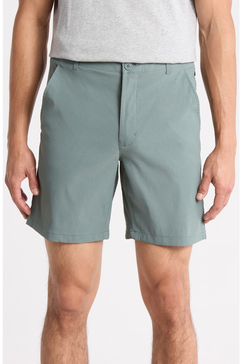 Essential Tech Chino Shorts, Main, color, BALSAM GREEN