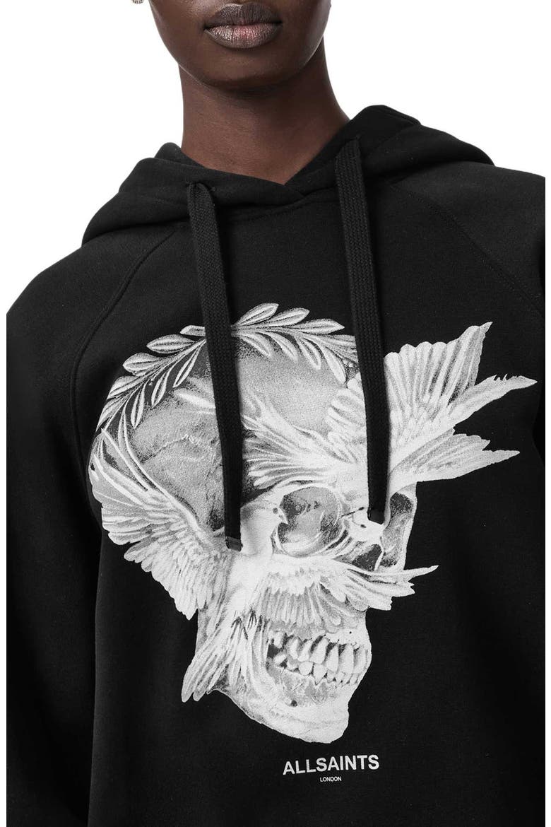 Mystère Back Zip Graphic Hoodie, Alternate, color, BLACK