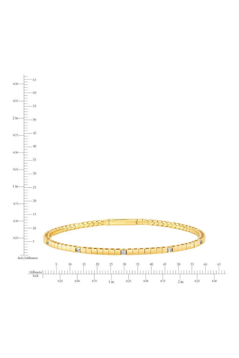 Pure Flex Cubic Zirconia Station Bracelet, Alternate, color, 18KT YELLOW GOLD / CLEAR STONE