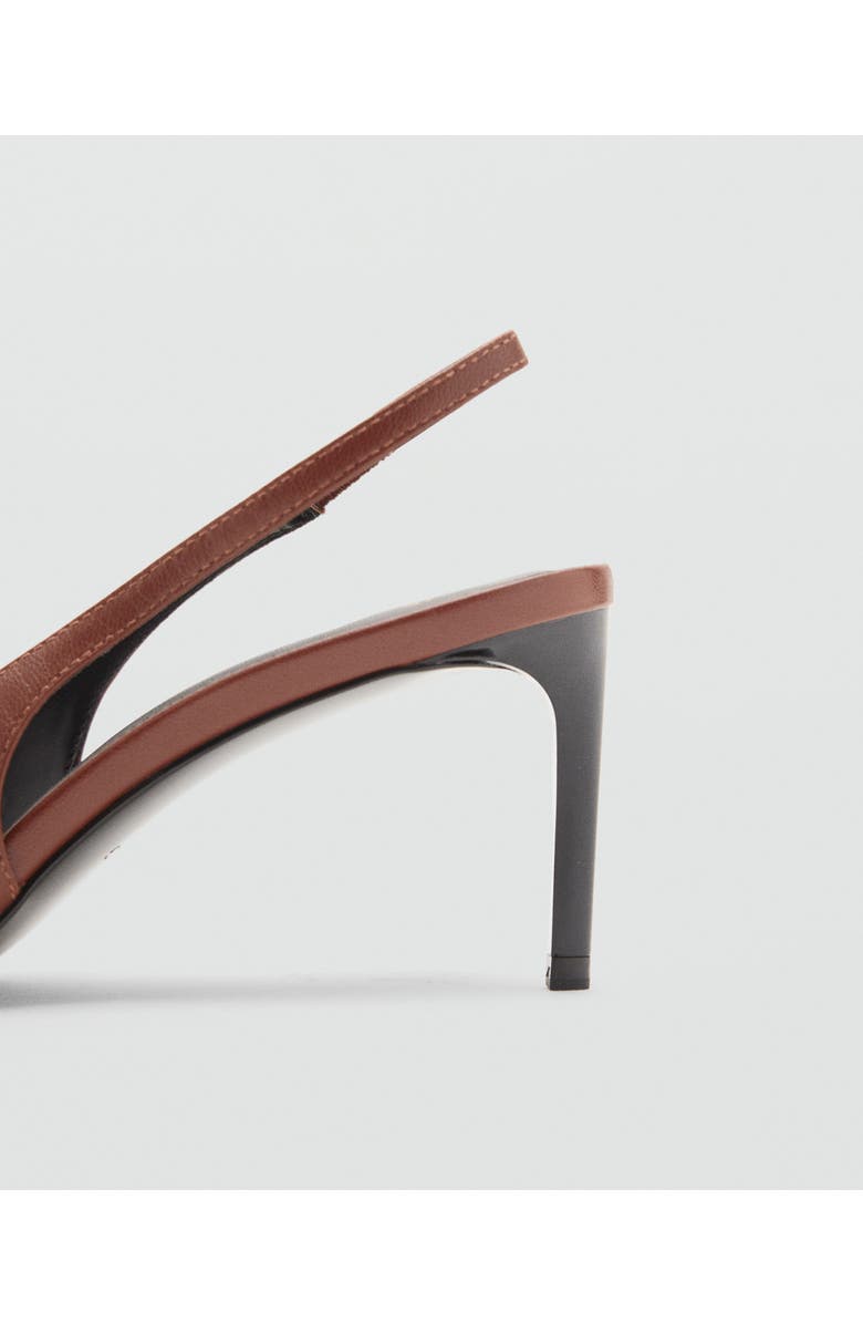 MANGO Pointed Toe Slingback Pump, Alternate, color, Cognac