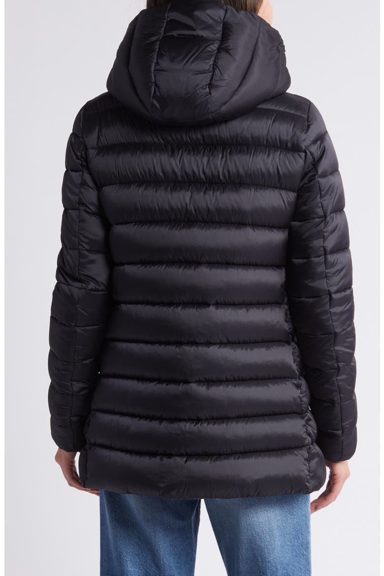 Danis Water Resistant Nylon Puffer Jacket, Alternate, color, BLACK