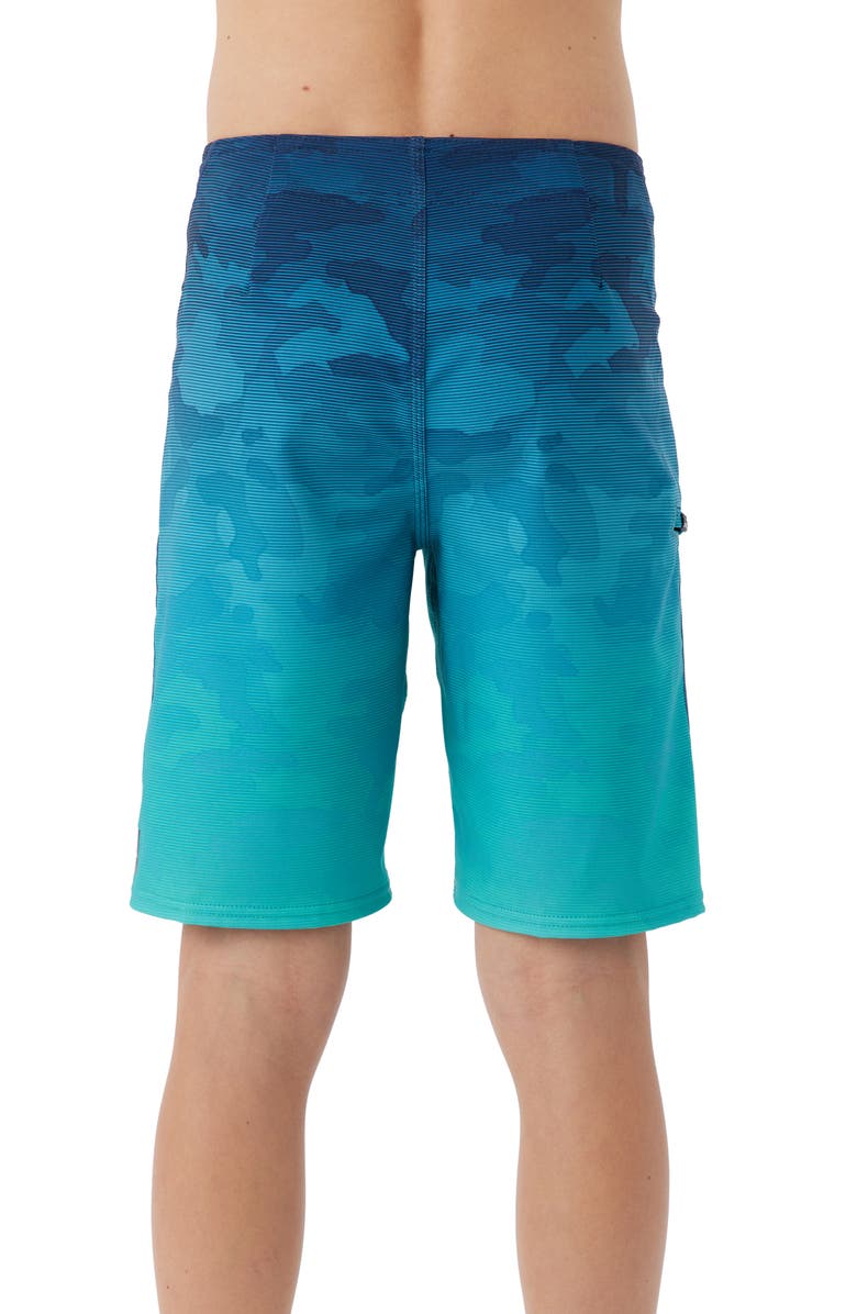 O'Neill Kids' Hyperfreak Heat Camo Fade Board Shorts, Alternate, color, 