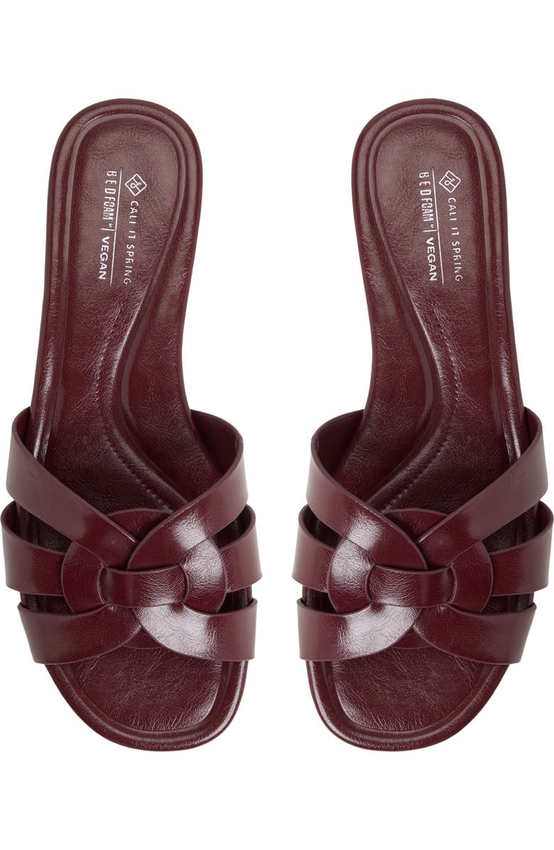 Call It Spring By Aldo Allee Slide Sandal, Alternate, color, Bordo
