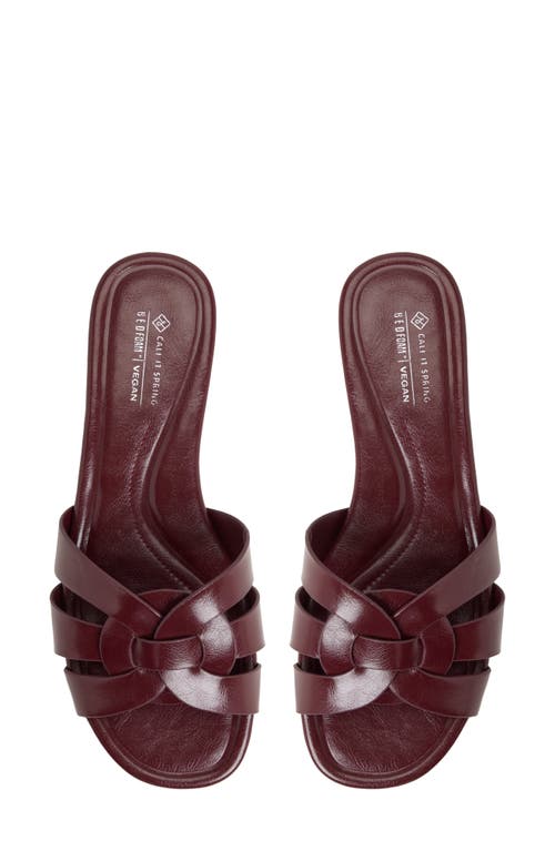 Call It Spring By Aldo Allee Slide Sandal In Burgundy