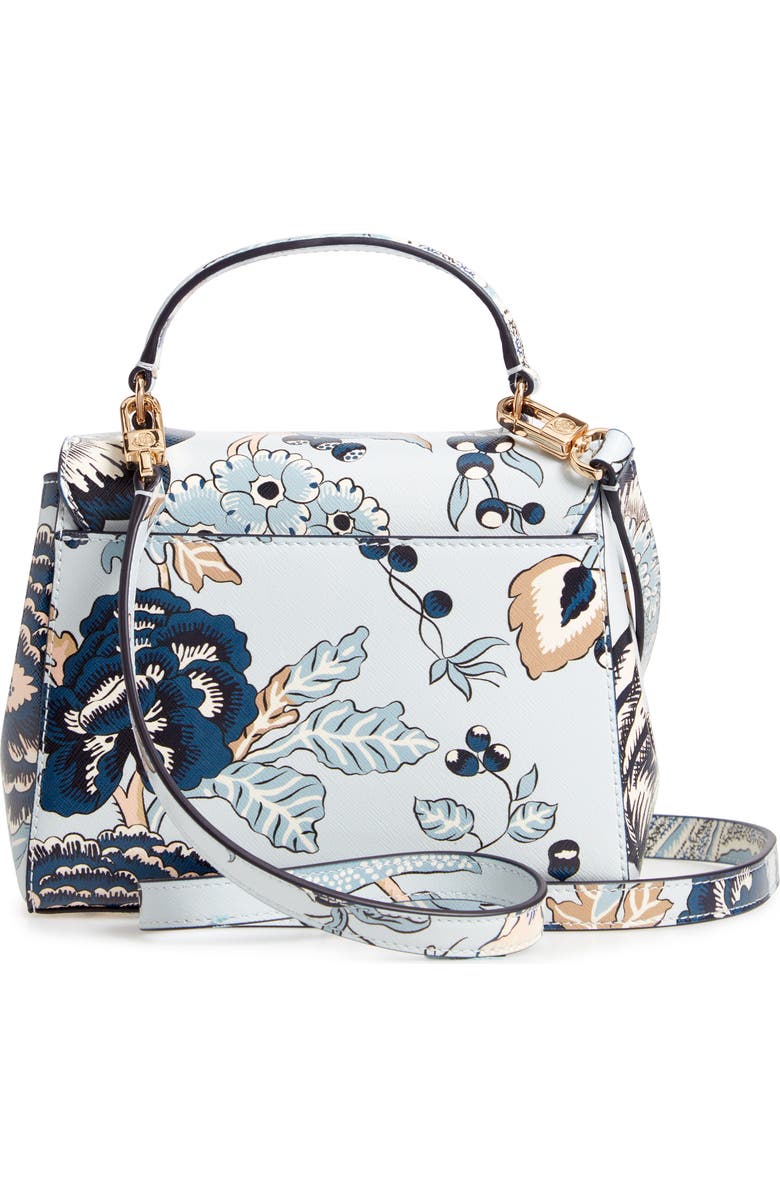 Tory Burch Robinson Print Small Leather Satchel, Alternate, color,