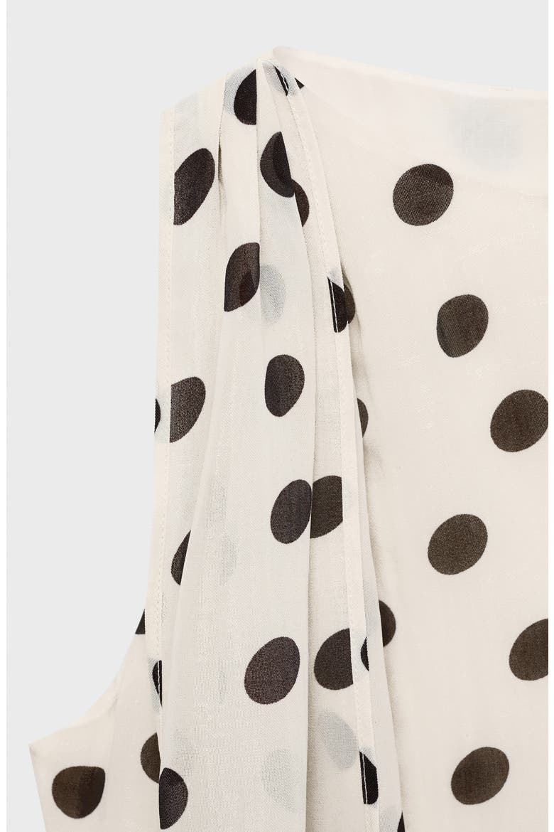 Adela Sleeveless Top with Attached Scarf, Alternate, color, OFF WHITE