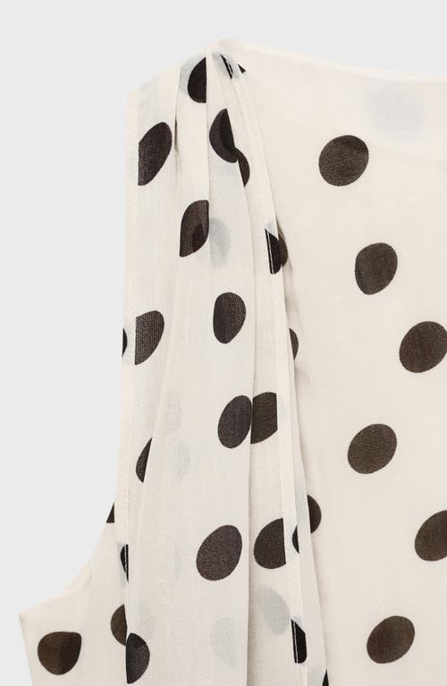 Mango Adela Sleeveless Top With Attached Scarf In Off White