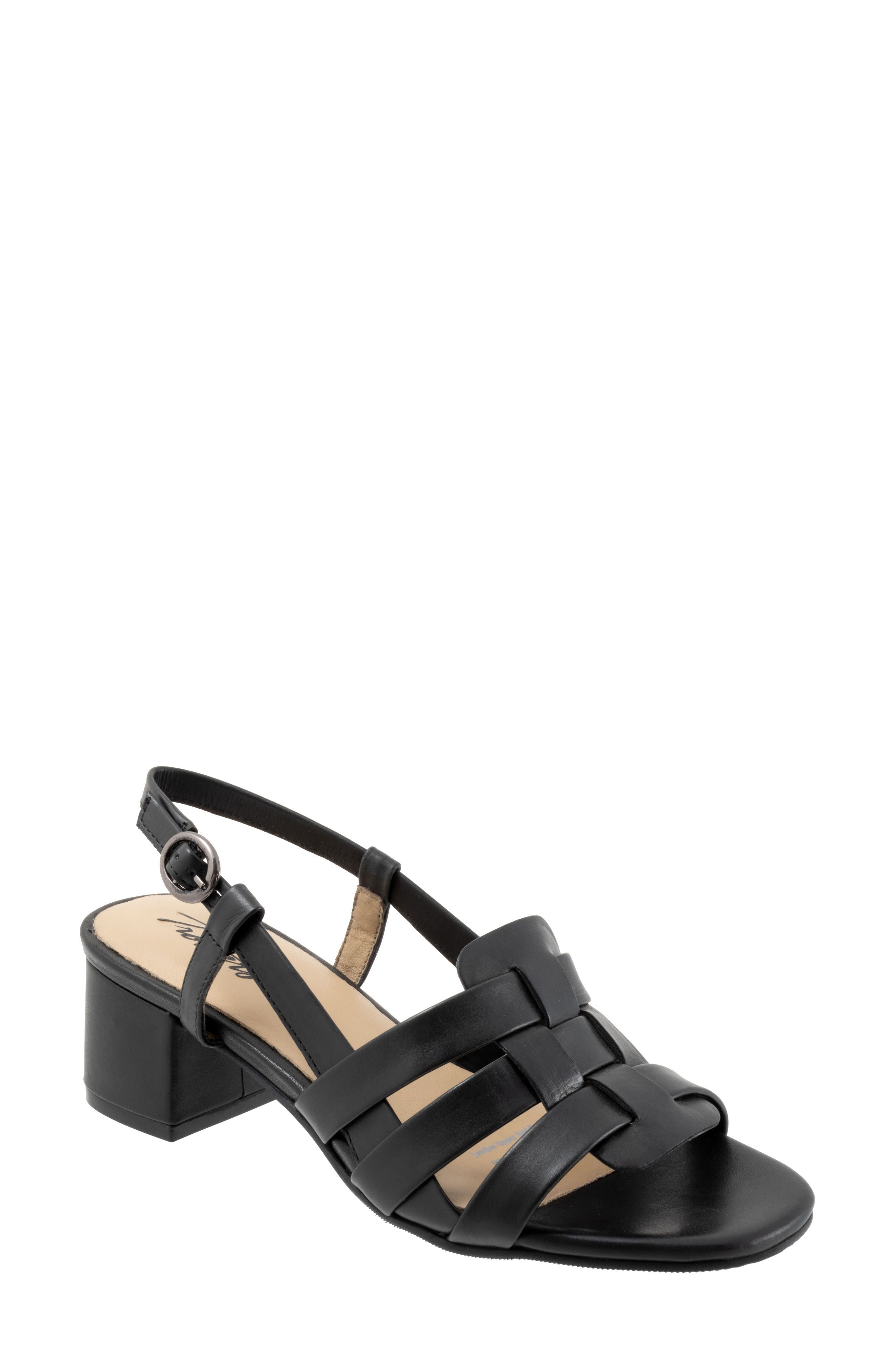 Trotters Luna Slingback Sandal, Main, color, Black
