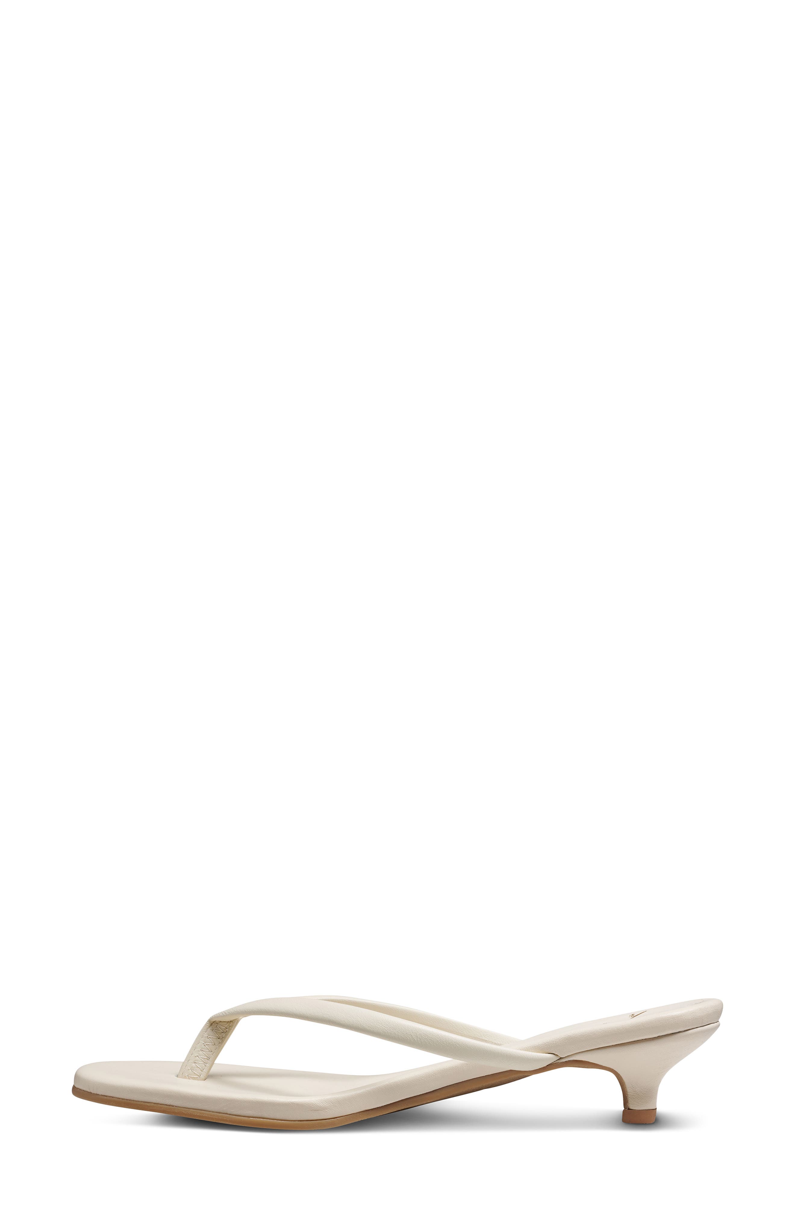 Beek Corella Kitten Heel Flip Flop, Alternate, color, Vanilla