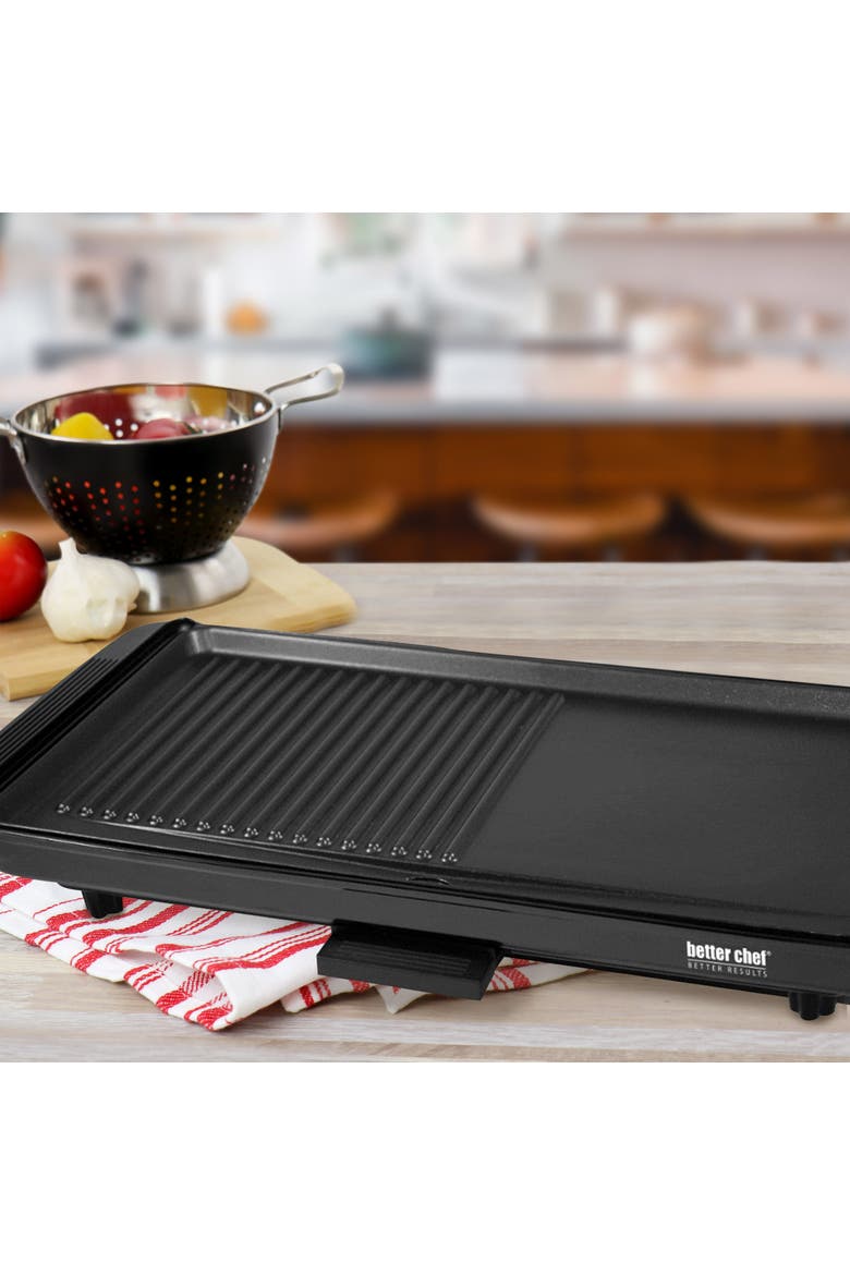 2 in 1 Family Size Electric Counter Top Grill/Griddle, Alternate, color, Black