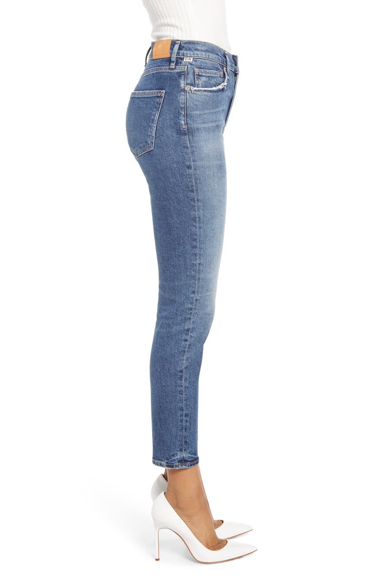 Citizens of Humanity Harlow High Waist Ankle Slim Cut Jeans, Alternate, color, 