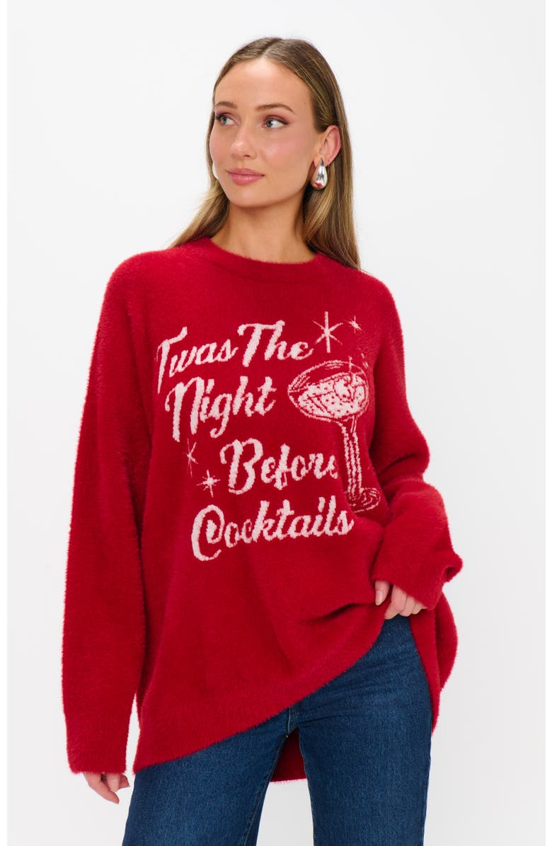 Show Me Your Mumu Classic Crewneck Sweater, Main, color, Twas The Night Knit