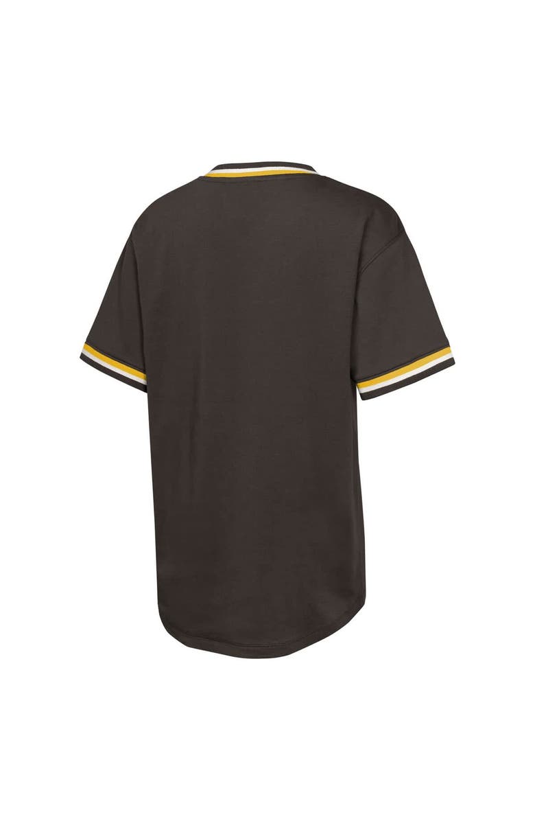 Outerstuff Youth Brown San Diego Padres Relief Pitcher V-Neck T-Shirt, Alternate, color, 