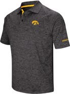 COLOSSEUM Men's Colosseum Black Iowa Hawkeyes Big & Tall Down Swing Polo