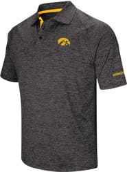 COLOSSEUM Men's Colosseum Black Iowa Hawkeyes Big & Tall Down Swing Polo