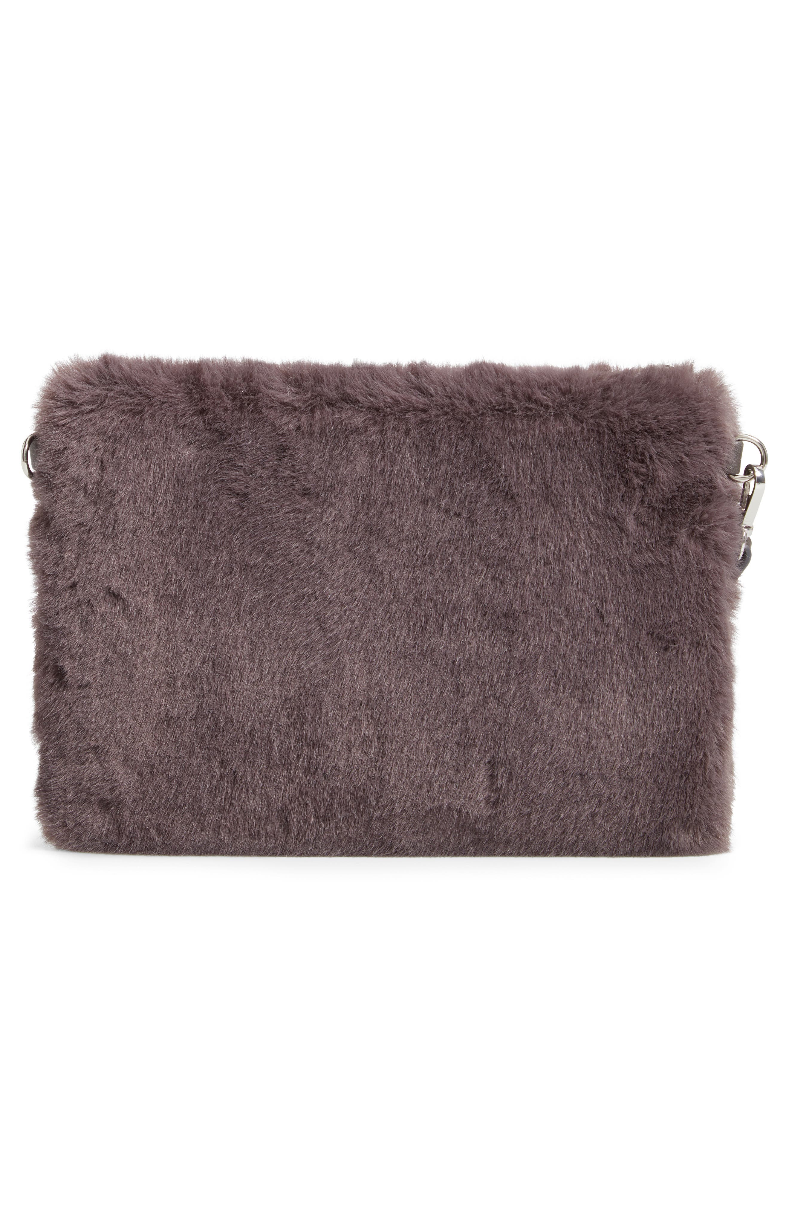 Chelsea28 Astley Faux Fur Convertible Clutch, Alternate, color, 
