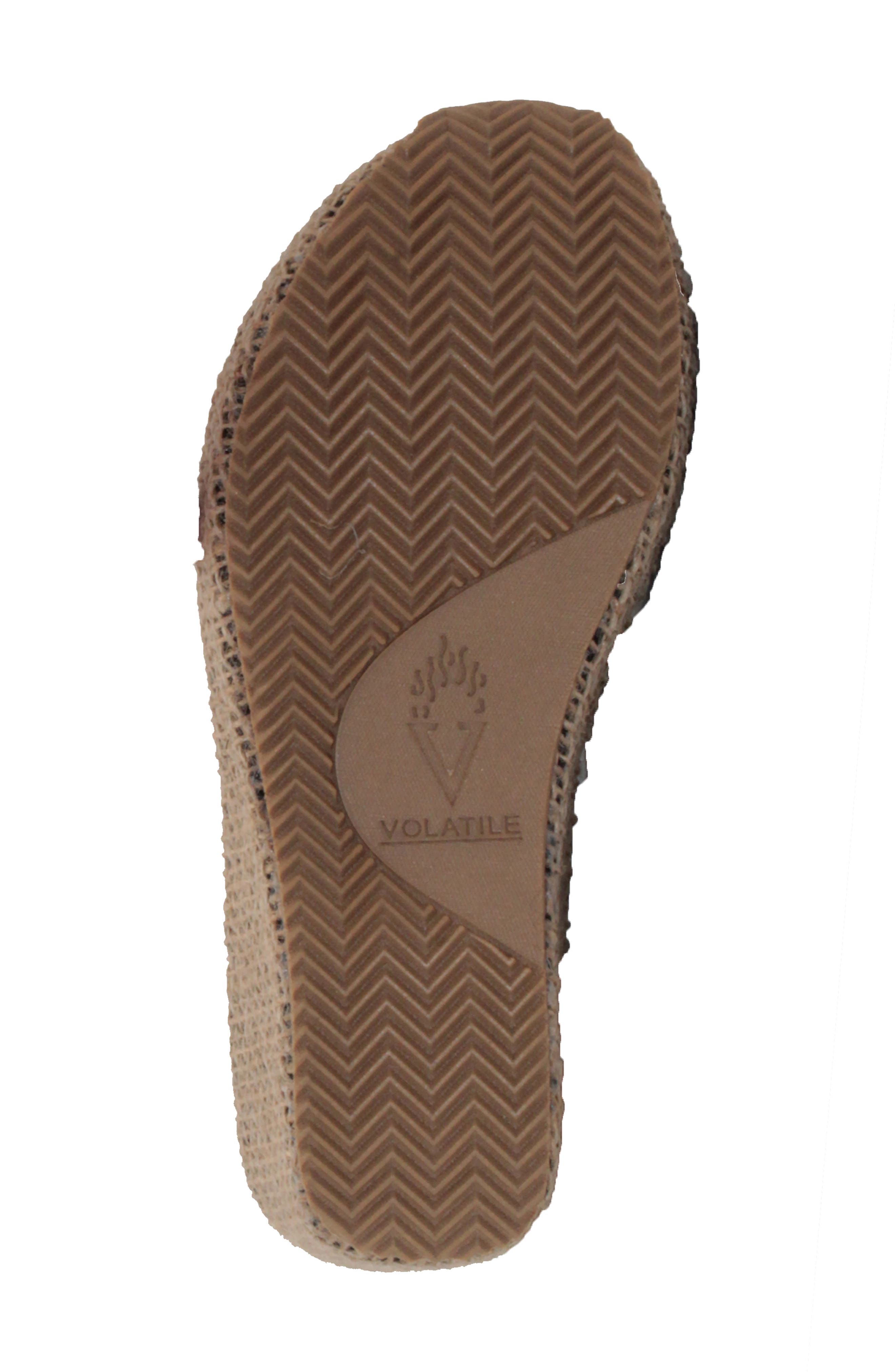 Volatile Tulane Platform Wedge Flip Flop, Alternate, color, 