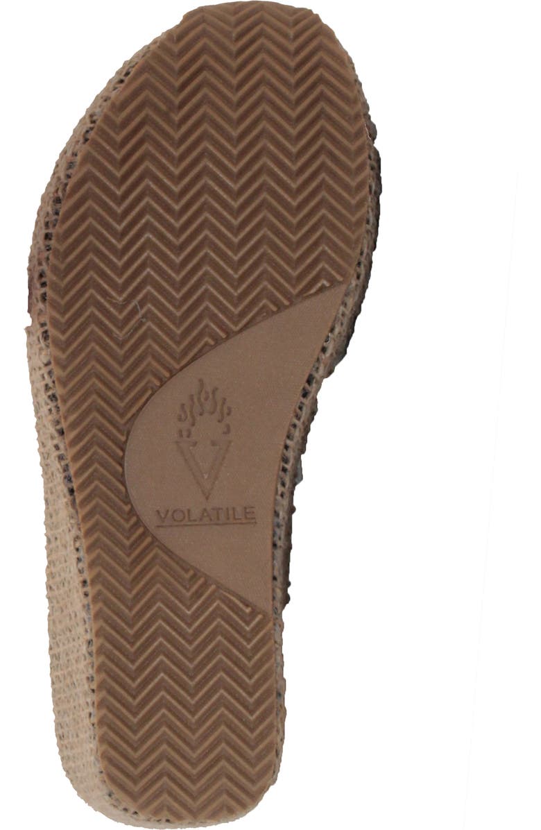 Volatile Tulane Platform Wedge Flip Flop, Alternate, color,