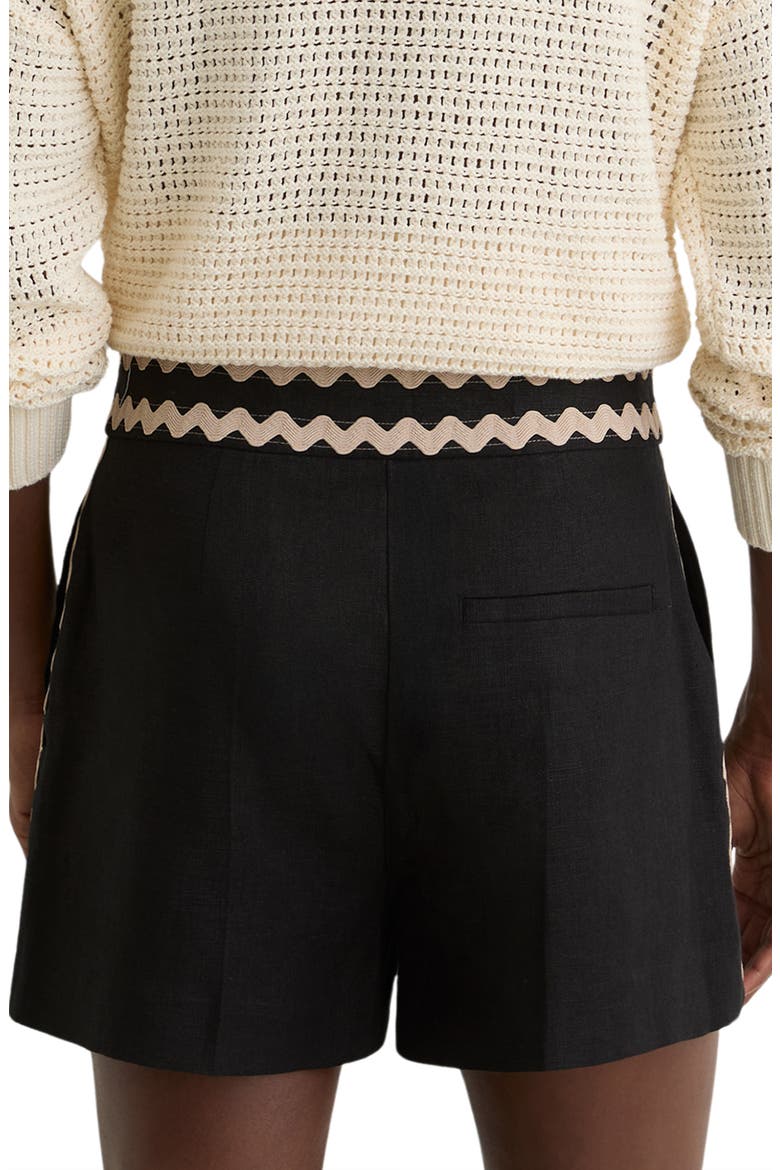 Ashby Rickrack Shorts, Alternate, color, BLACK