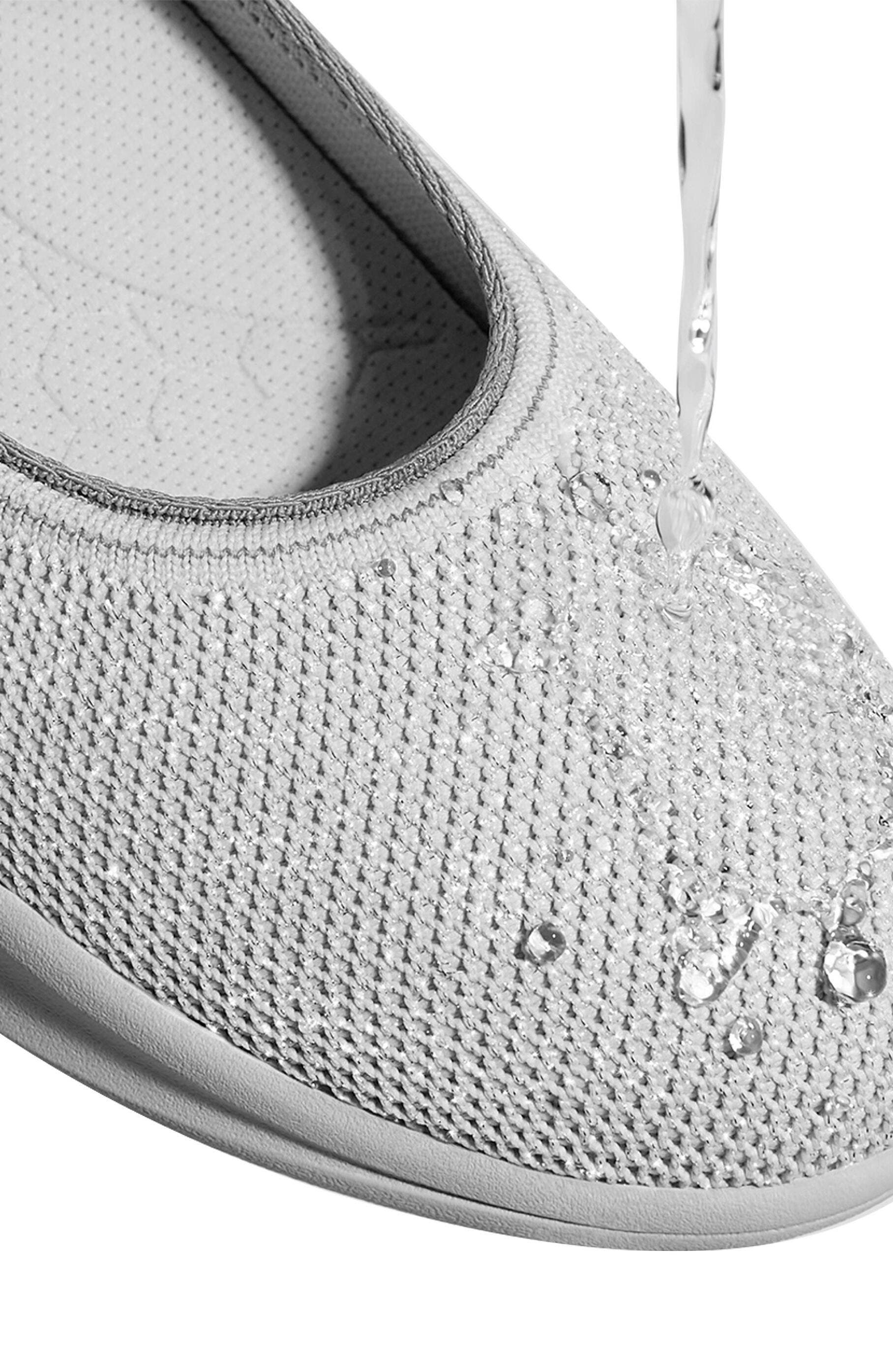 VIVAIA Water-Repellent Round-Toe All-Day Sneaker Flats, Alternate, color, Metallic Diamond