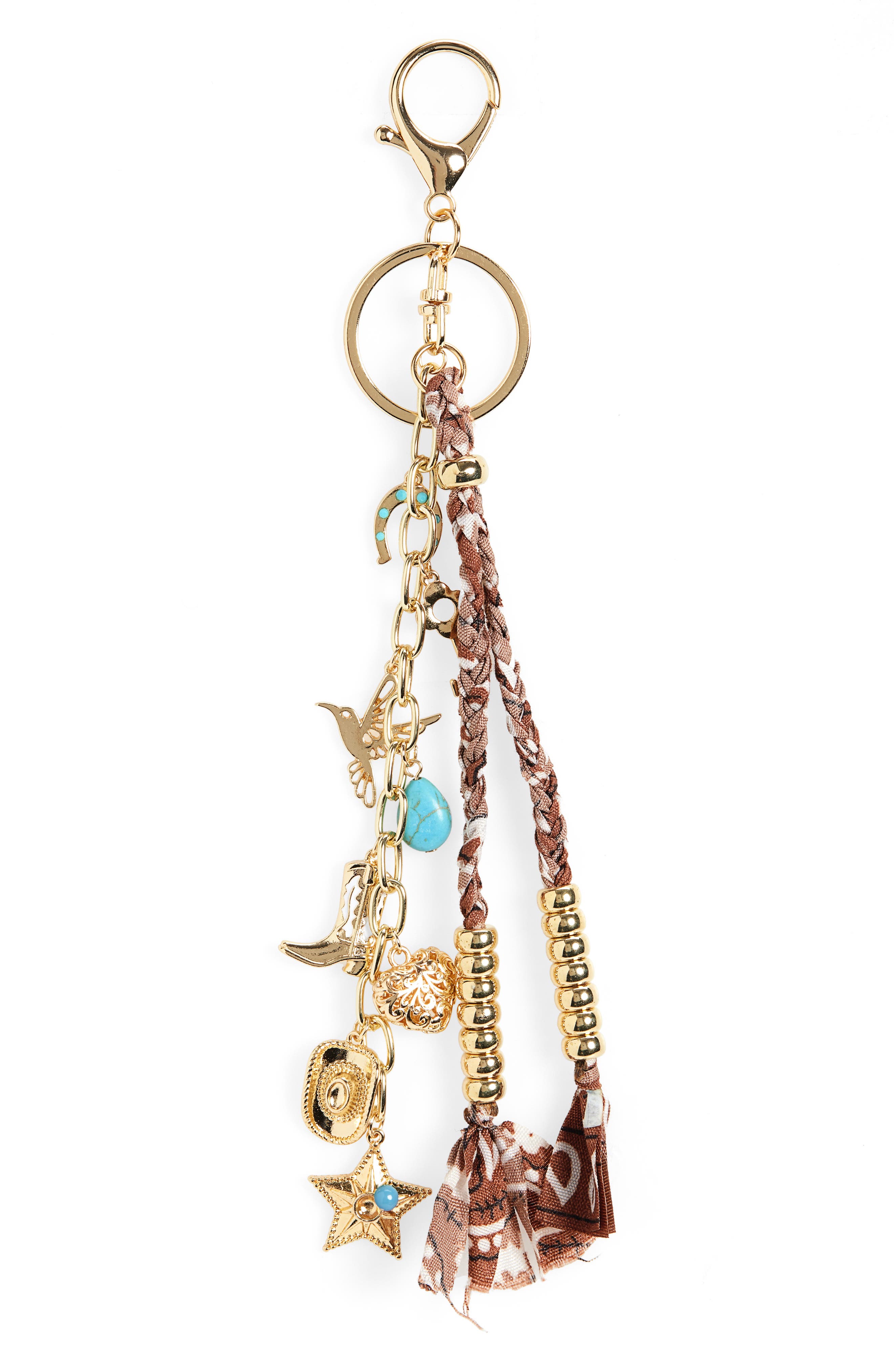 BP. Bandana Bag Charm, Main, color, Brown