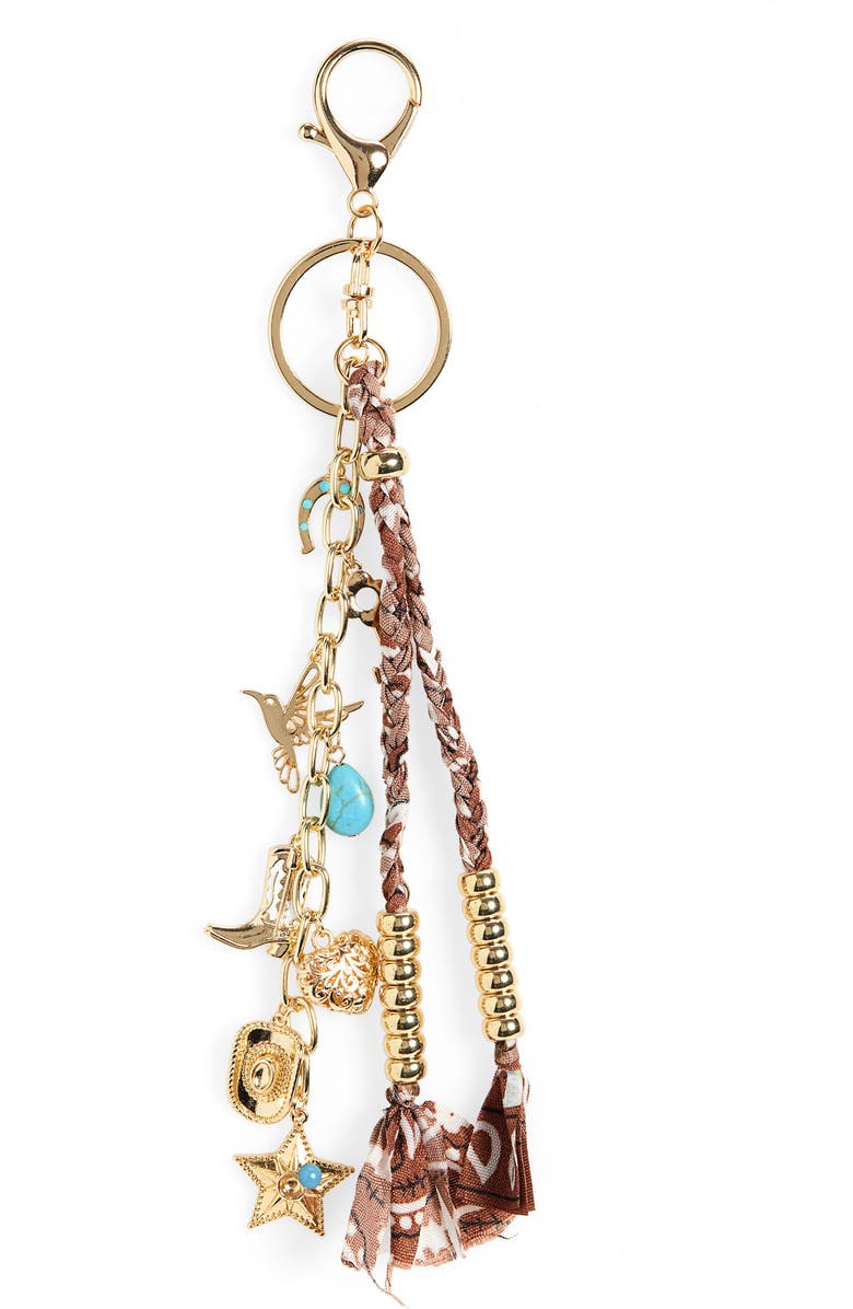 BP. Bandana Bag Charm, Main, color, Brown