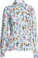 Carolina Herrera Isabella Floral Silk Crepe Button-Up Shirt