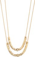 Open Edit Layered Metal Bead Necklace