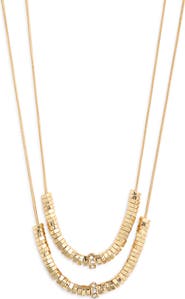 Open Edit Layered Metal Bead Necklace