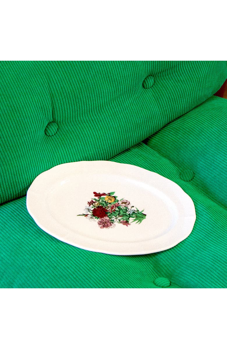 Hankook 1943 Thibaud Herem Objet Oval Platter, Alternate, color, White