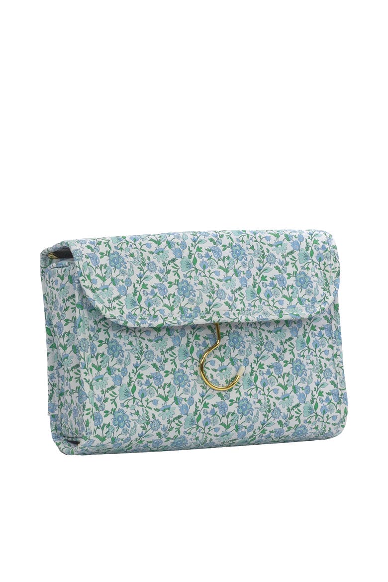 Hamptons Floral Hanging Toiletry Bag, Alternate, color, Blue