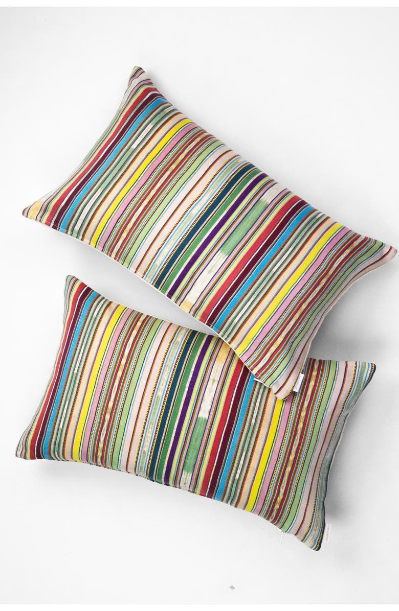 Archive New York Vintage Handwoven Luna Striped Pillow, Main, color, Multi Stripe